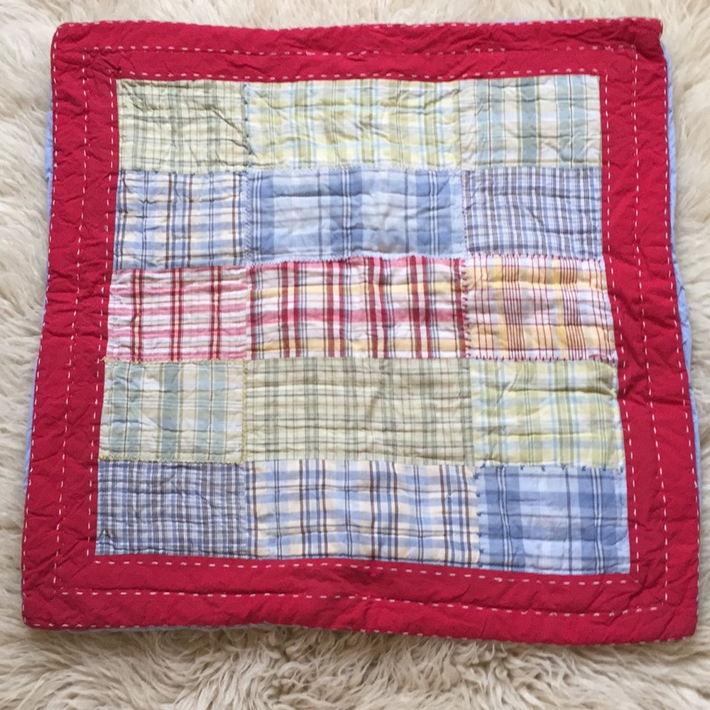 Pottery Barn Kids Euro madras pillow cover